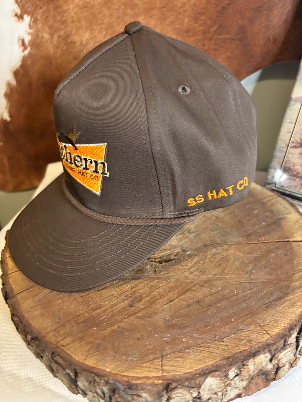 Southern String Hat Co Duck Hunting Rope Hat | Brown Snapback Outdoor Cap 🦌 - Picture 2 of 3